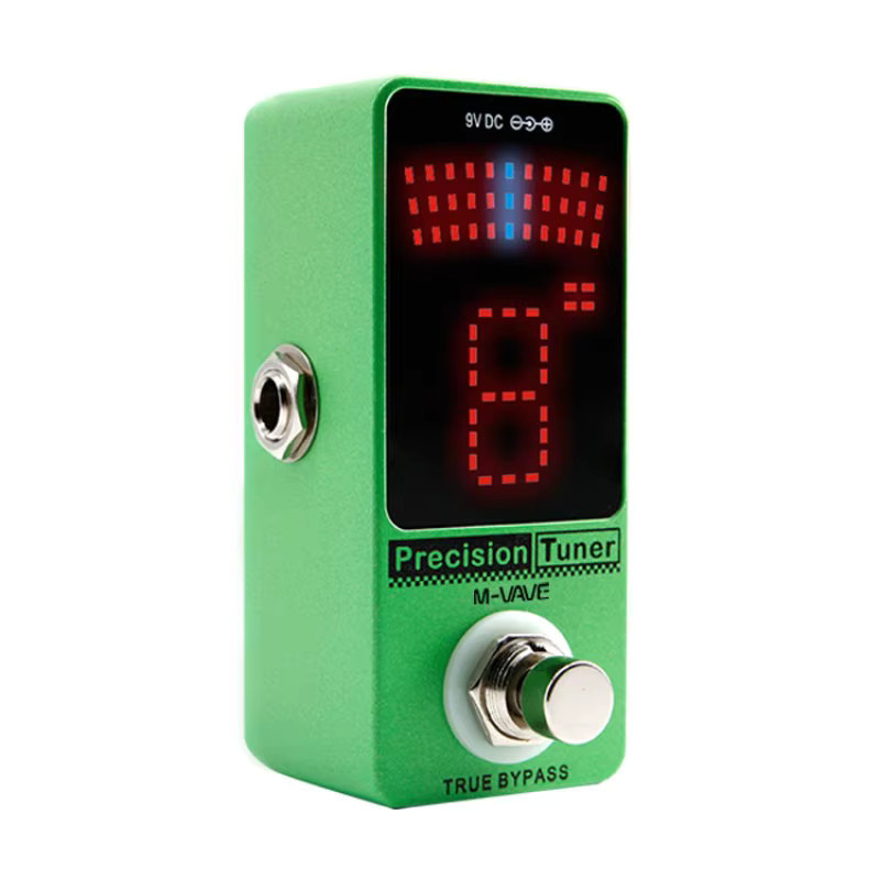 M-VAVE Präzisions-Tuner-Pedal mit LED-Digitalanzeige und True Bypass in Grün für Bass und E-Gitarre - Bild 2