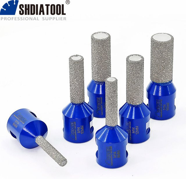 SHDIATOOL Diamant-Lochsäge Fingerfräser für Keramikfliesen, Marmor und Granit, Farbe: Blau, Durchmesser: 6 mm - Bild 1