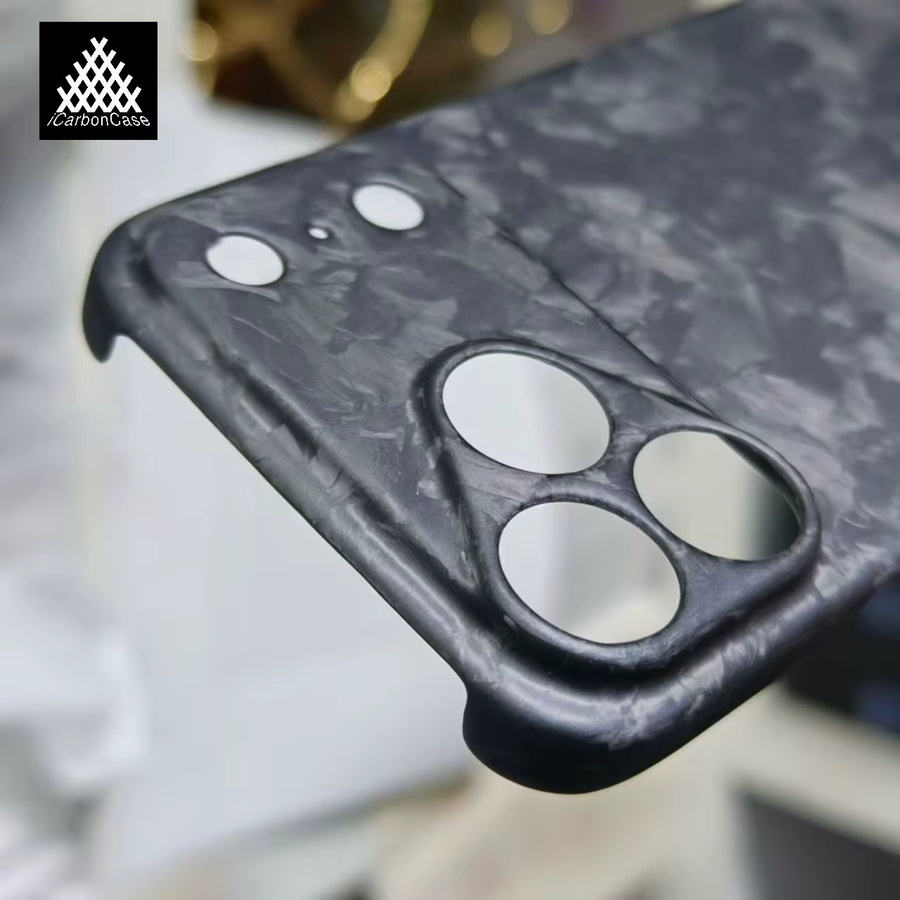 Premium Kohlefaser-Hülle für iPhone 17 Pro Max in Mattschwarz, echt geschmiedete ultraleichte Schutzhülle - Bild 2
