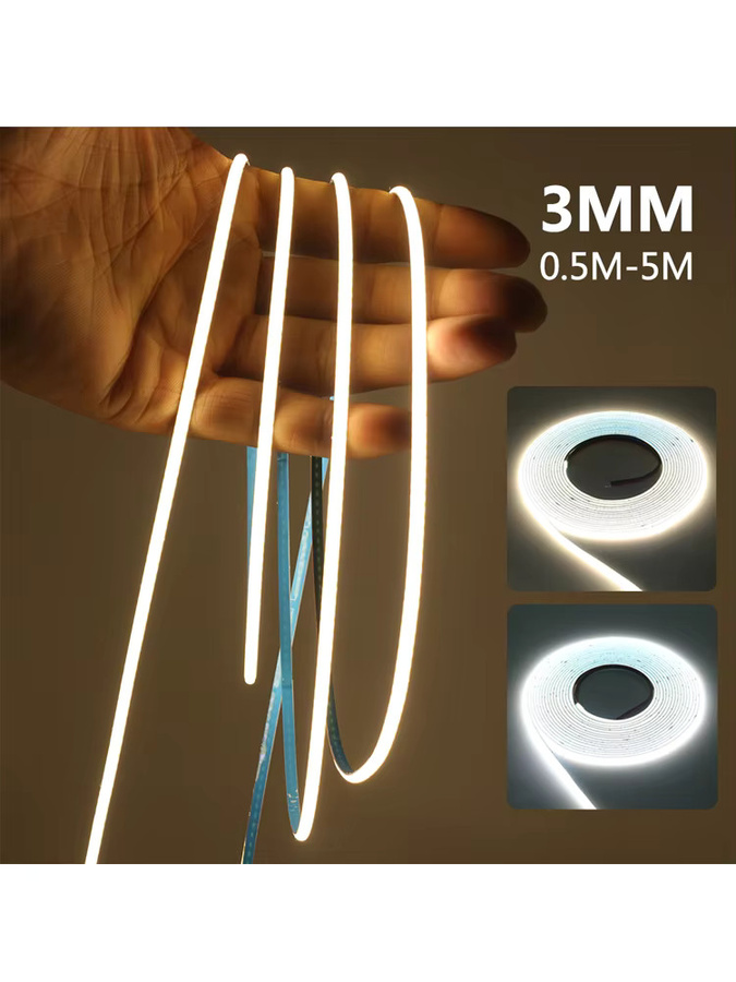 HEGEHE COB LED-Streifen RGB Multicolour 5V mit 320 LEDs/m, flexibles LED-Band für Heimdekoration - Bild 7