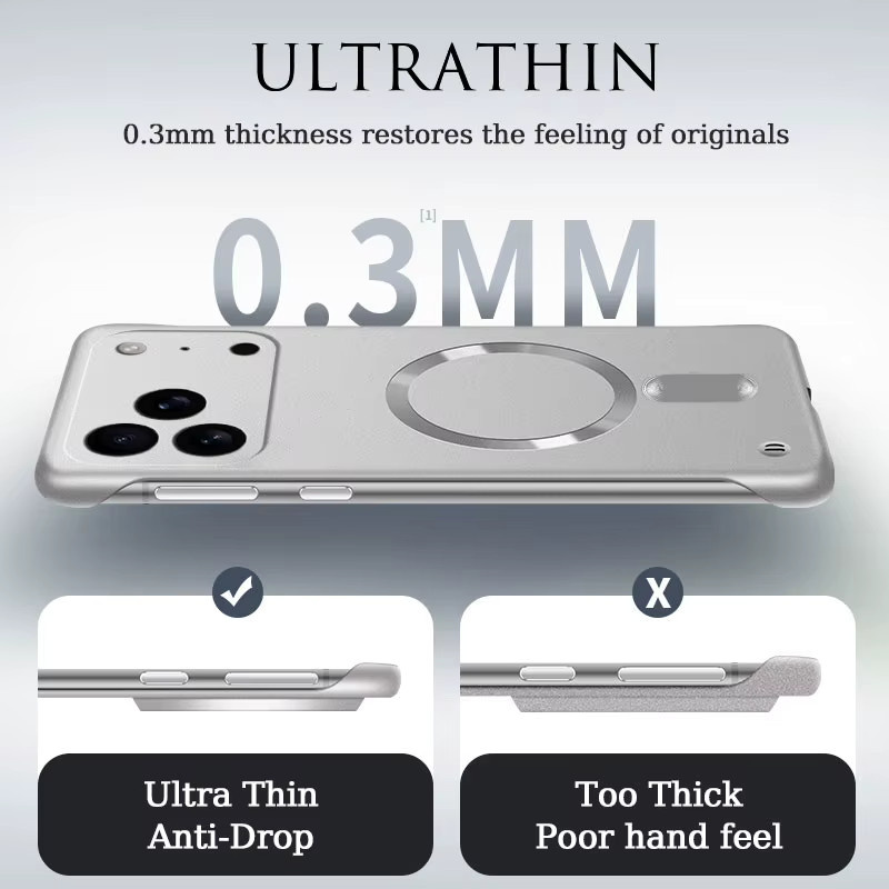 Lucky Ring Fundas Magnetische Handyhülle für HUAWEI HONOR 600 Pro, Rahmenlose MagSafe kompatible Schutzhülle aus mattem PC in Rot - Bild 2