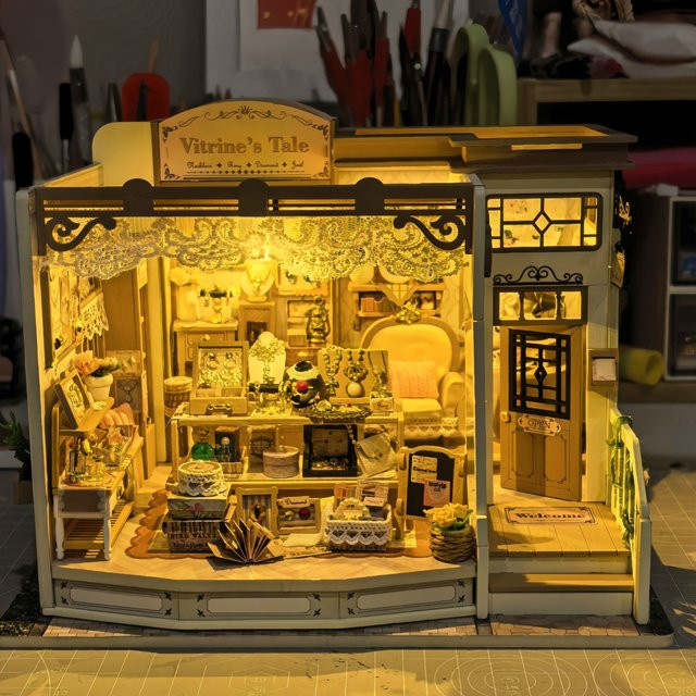 GSF Treasure Jewelry Store DIY Miniaturhaus-Bausatz, Holz, ab 14 Jahre - Bild 1