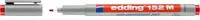 edding Folienstift 152 M Permanentmarker mit feiner Spitze in Rot und Grau - Bild 1