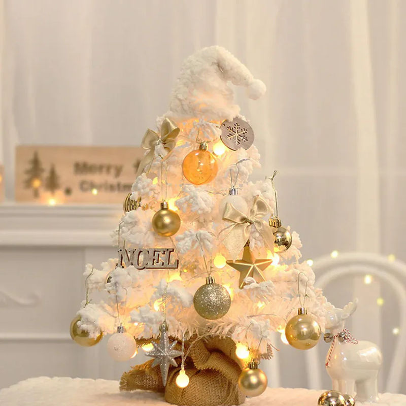OutsideWorld Mini Weihnachtsbaum aus Kunststoff mit LED und weißer Dekoration für die Tischplatte - Bild 2