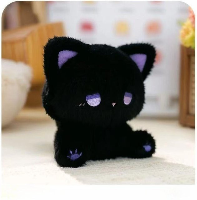 Yiran Health & Beauty Kätzchenpuppe, Plüschtier, Schwarz, 16cm - Bild 1