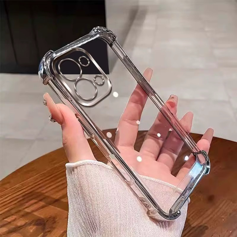 Stoßfeste Silikon-Handyhülle für OnePlus Nord 6 Turbo in Schwarz und Transparent mit verstärkten Ecken - Bild 1