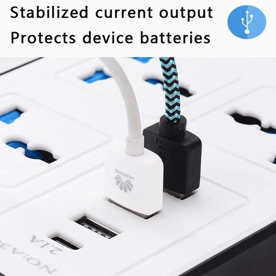 Henruisi Power Multi Tap Universal Steckdosenleiste mit USB-C Port in Weiß und 1,8 m Verlängerungskabel - Bild 3