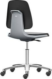Arbeitsdrehstuhl Labsit von Bimos in Anthrazit mit Integralschaum und Rollen, B/T/H: 45 x 42 x 45-65 cm - Bild 1