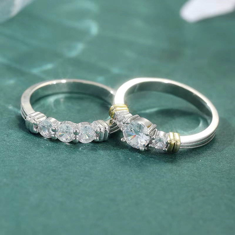 YoYo Ring Set, Silber, Zirkonia, Damen - Bild 2