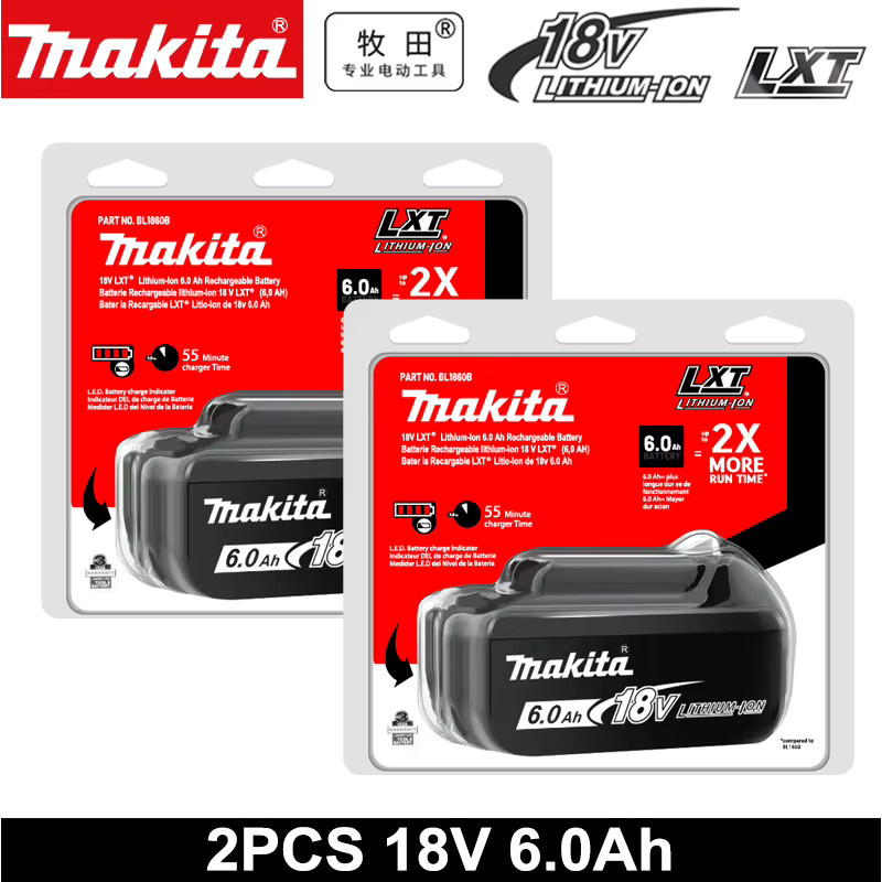 Makita 18V 6,0Ah Akku in Schwarz für Elektrowerkzeuge der Serien BL1830, BL1830B, BL1840, BL1840B, BL1850 und BL1850B - Bild 3