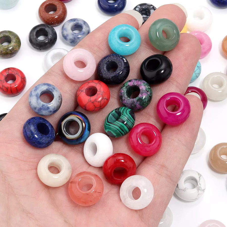 Perlen Charms Achate Tigerauge, Bunt, Unisex - Bild 3