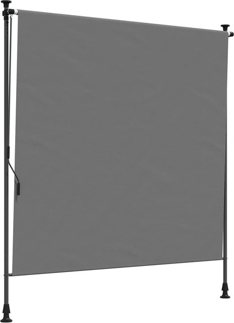 vidaXL Outdoor Rollo Hellgrau aus Aluminium und Polyester B/H: 100 x 270 cm - Bild 1