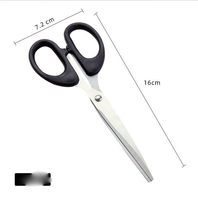 Allzweckschere mit Edelstahlklingen und weichem Griff in Schwarz für Haushalt, Büro und Schule - Bild 1