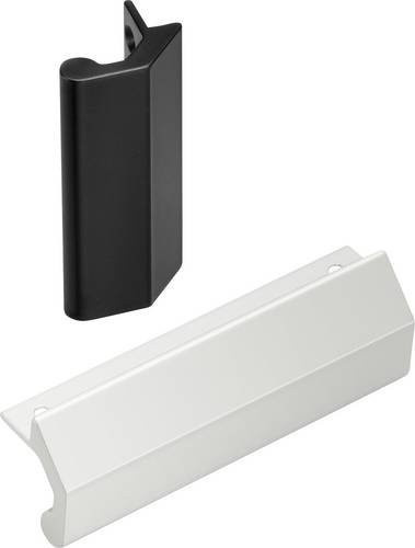 Rohde Universalgriff LG-07.080.04 aus Aluminium in Schwarz Matt, 4er-Set, L: 10,0 cm, B: 3,3 cm, H: 1,3 cm - Bild 1