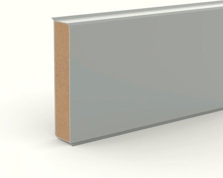 Döllken Sockelleiste Cubica 60 in Abruzzo Grau aus PVC mit Kabelkanal, L: 250 cm, H: 6 cm, T: 1,3 cm - Bild 1