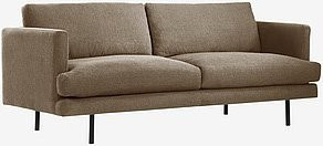 Jotex ANTWERPEN 3-Sitzersofa in Braun und Beige mit Stoffbezug und modernem Design, B/T/H: 213 x 87 x 83 cm - Bild 1