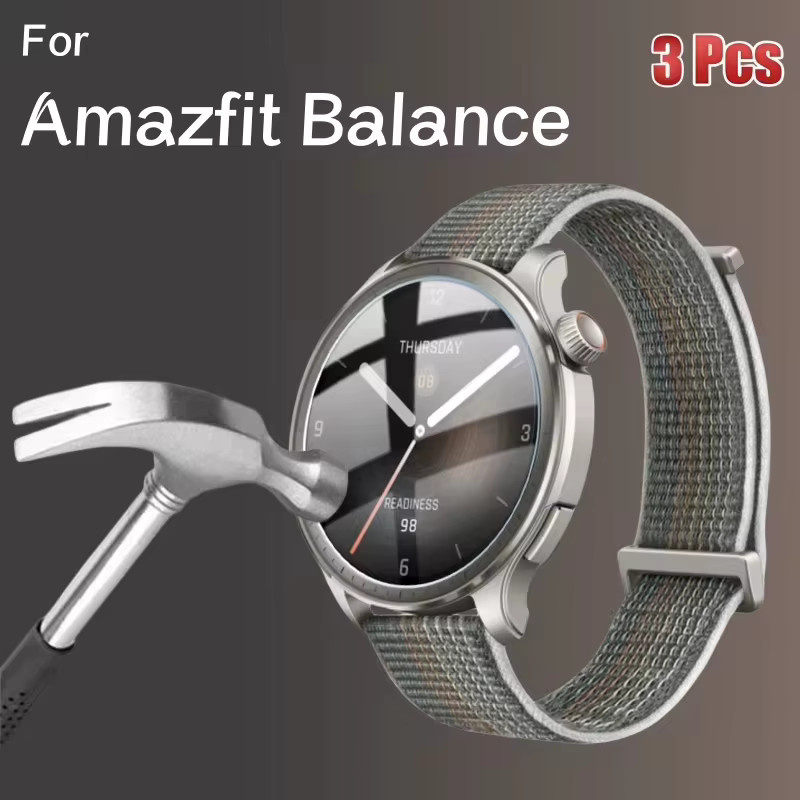 Huami Amazfit Balance Glasfolie, Vollbild gehärtetes Glas, transparent - Bild 2