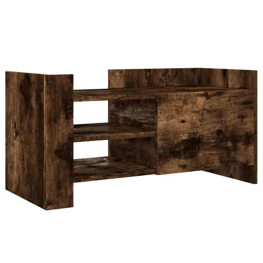 vidaXL TV-Schrank aus Holzwerkstoff in Räuchereiche, Braun, B/T/H: 80 x 35 x 40 cm - Bild 2