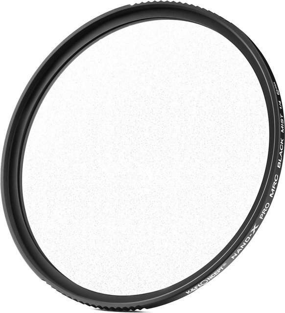 K&F CONCEPT Black Mist 1/4 Soft Focus Diffusionsfilter, 62mm, Schwarz - Bild 1