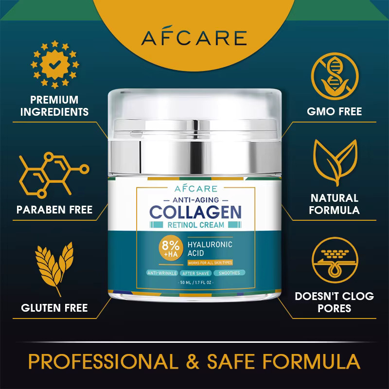 RAFCARE Gesichtscreme mit Kollagen, Hyaluronsäure, Retinol, Unisex - Bild 2