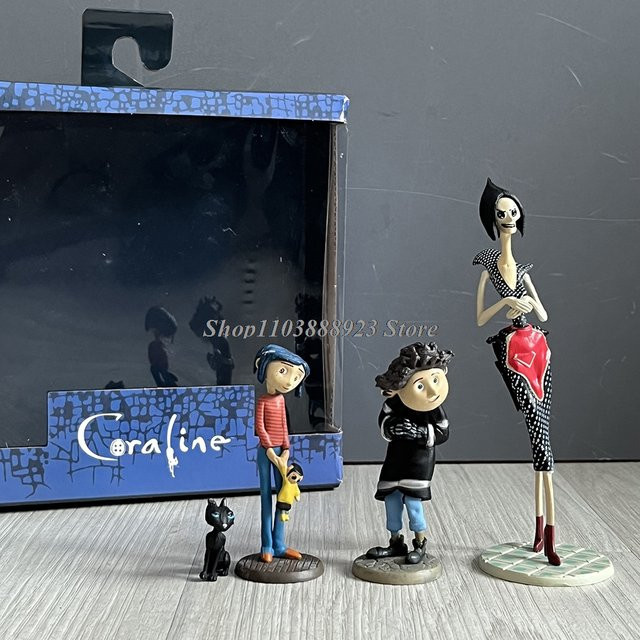 Bandai Coraline, Figurenset, bewegliche Gelenkfiguren, 3-teiliges Set, ab 14 Jahren - Bild 1