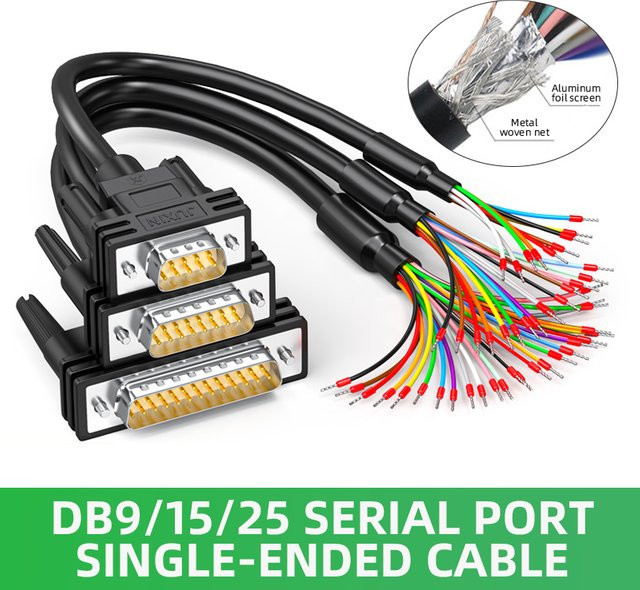 DIVEDEER Industrielle DB9 DB15 DB25 Seriell-Verbindungsleitung aus vergoldetem Kupfer - Bild 1