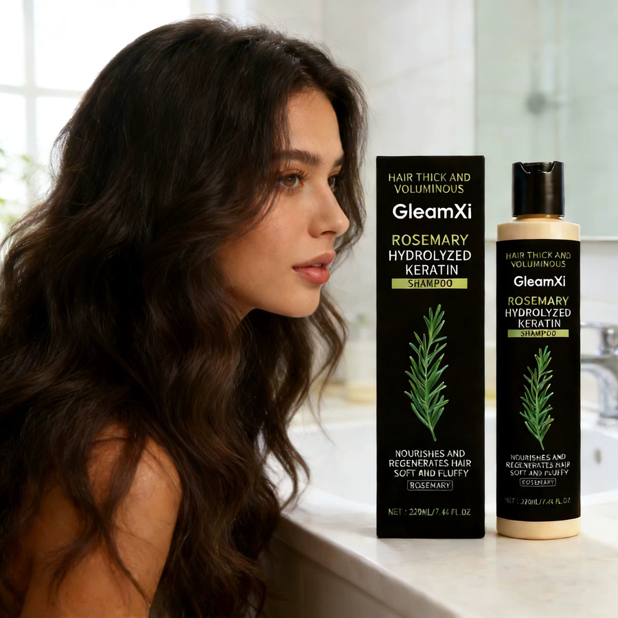 HOEGOA Rosmarin-Keratin-Volumen-Shampoo, 220 ml, für strapaziertes Haar - Bild 2