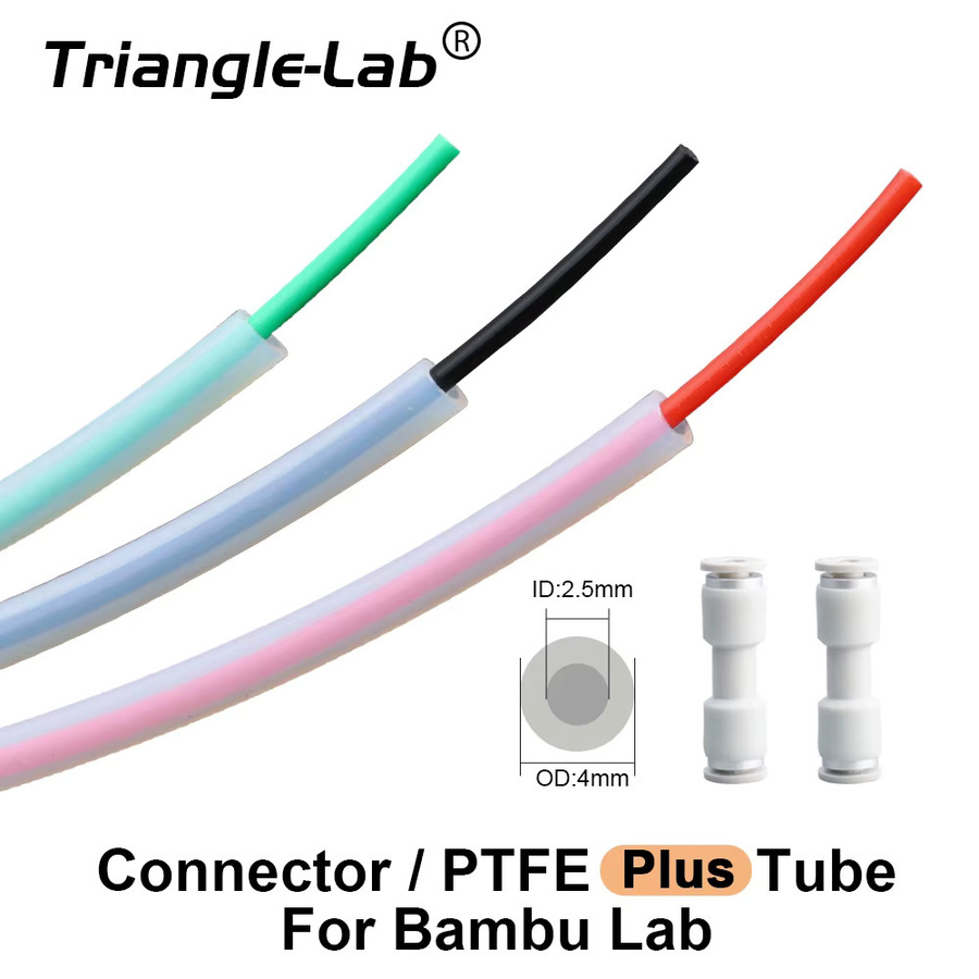 Trianglelab PTFE PLUS Schlauch transparent für Bambulab P1S P1P AMS A1 Mini X1C 3D-Drucker ID 2,5 mm, OD 4 mm - Bild 2