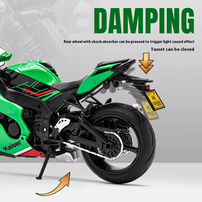 Maisto Kawasaki ZX-10R, Modell, 1:12, Metall, Sound, Licht - Bild 4