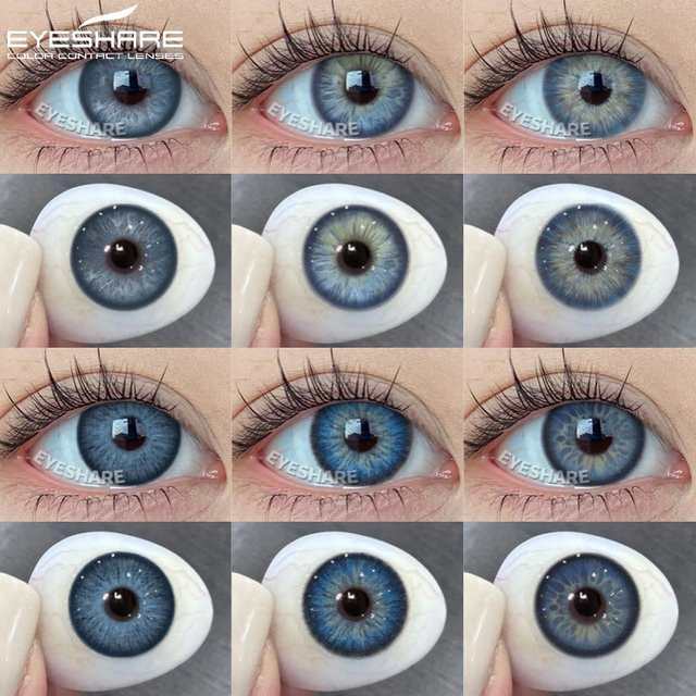 EYESHARE farbige Kontaktlinsen blau, 2 Linsen - Bild 1