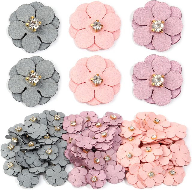 louleur Kunstleder-Blume, Bunt, Diamant, Kristall, Unisex - Bild 1
