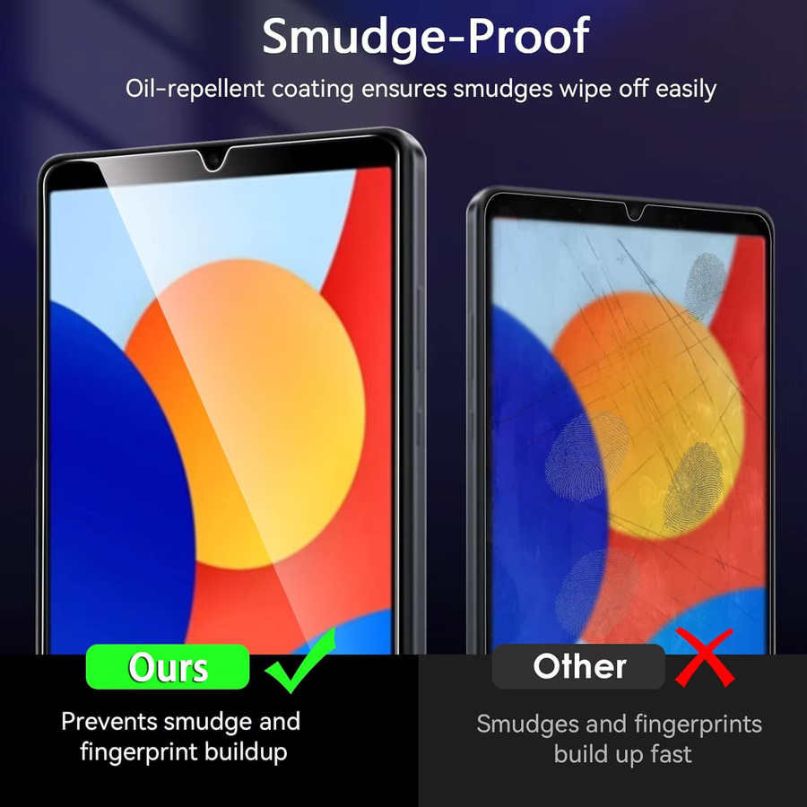 Xiaomi Schutzfolie aus gehärtetem Glas für Redmi Pad SE 8,7 Zoll, transparent, HD-Displayschutz ohne Blasenbildung und Anti-Fingerabdruck-Schutz - Bild 6