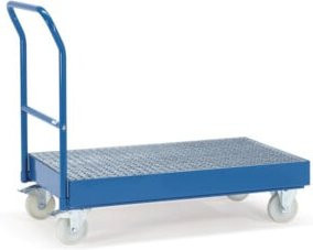 Fetra Fass-Transportwagen 2702 in Blau mit Polyamid-Reifen und 400kg Tragkraft - Bild 1