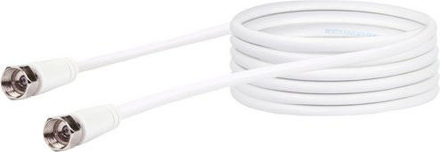 Schwaiger SAT-Verbindungskabel RG6-U mit F-Stecker, Länge: 5 m, Weiß - Bild 1
