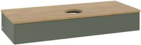 V&B Waschtischunterschrank Antao ohne Frontstruktur in Eiche Honig und Grau lackiert, B/T/H: 120 x 50 x 50 cm - Bild 1