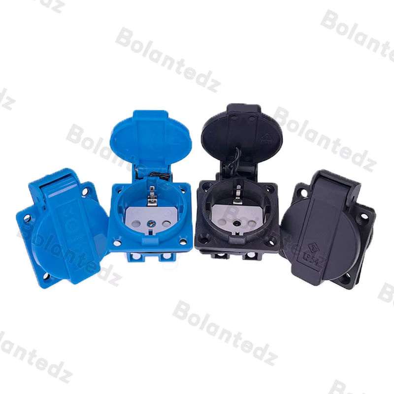 Bolantedz Universal Outdoor Steckdose Wasserdicht mit AU US UK EU und Schuko Anschluss in Blau - Bild 2