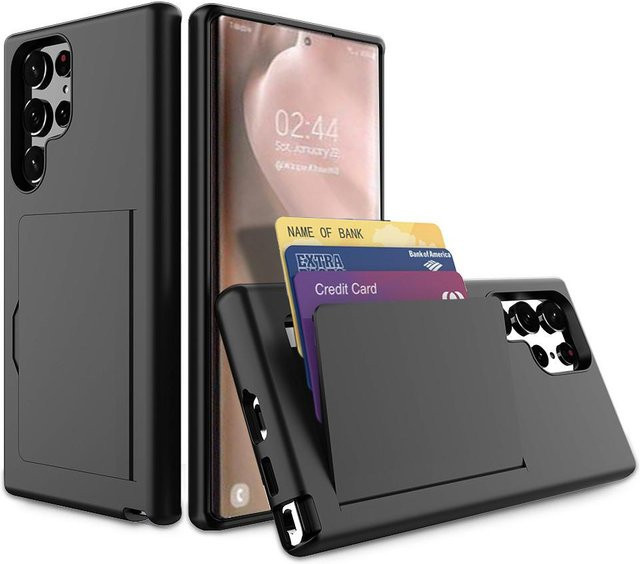 Samsung Handyhülle als Brieftasche in Bonbonfarben mit Kartenfächern für Galaxy S23 Ultra, S22, S21, S20, S10 Plus 5G und Note 20 10 - Bild 1