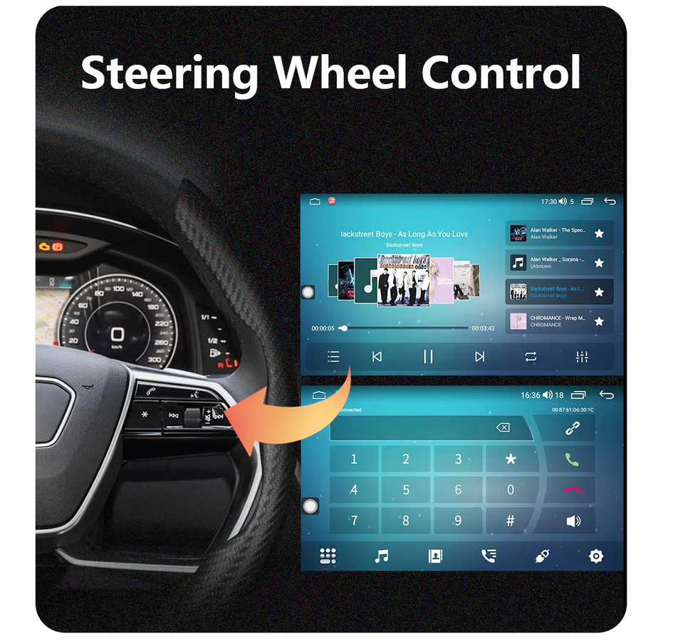 SZCHSTEK Android 14 Kabelloses CarPlay Multimedia-System mit GPS und WIFI für BMW Mini Cooper S Clubman R55 Clubvan R56 Cabrio R57 Coupe R58 R59 in Schwarz - Bild 4