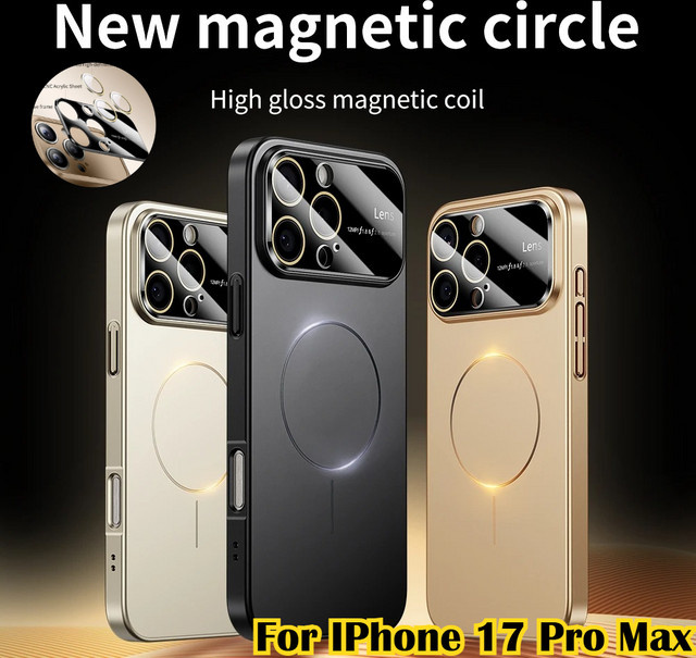 Stoßfeste MagSafe iPhone Hülle aus hartem PC mit Kameraschutz in Weiß für iPhone 17 Pro Max, 16, 15, 14 und 13 Pro Max - Bild 1