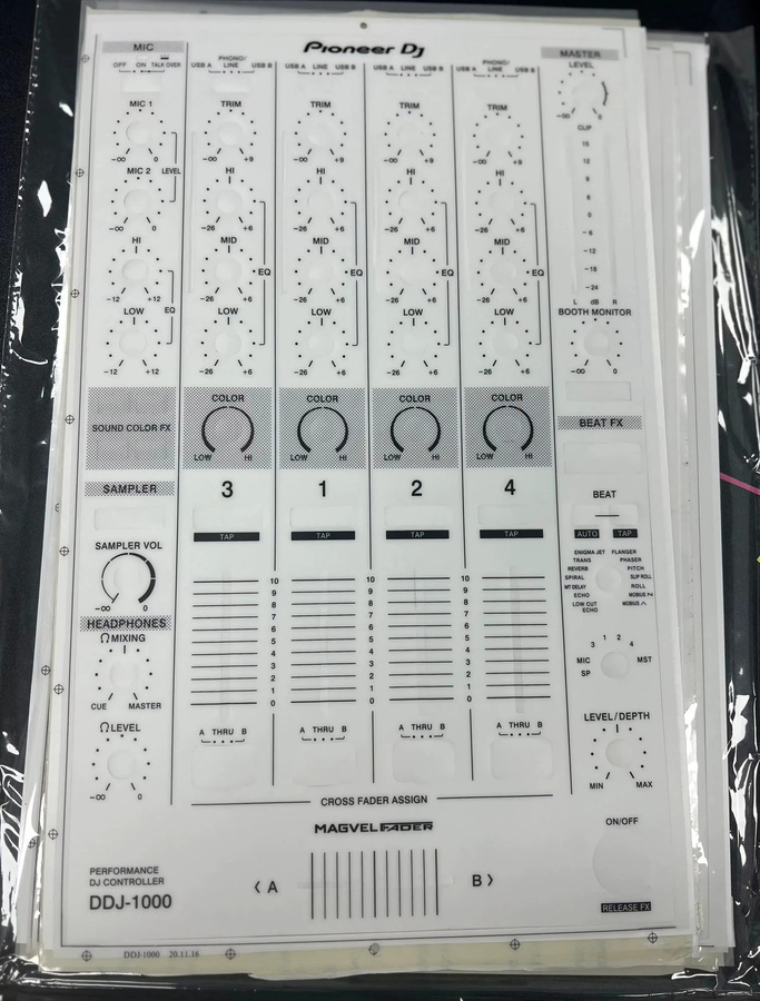 Pioneer DDJ-1000SRT Controller Schutzfolienaufkleber - Bild 2
