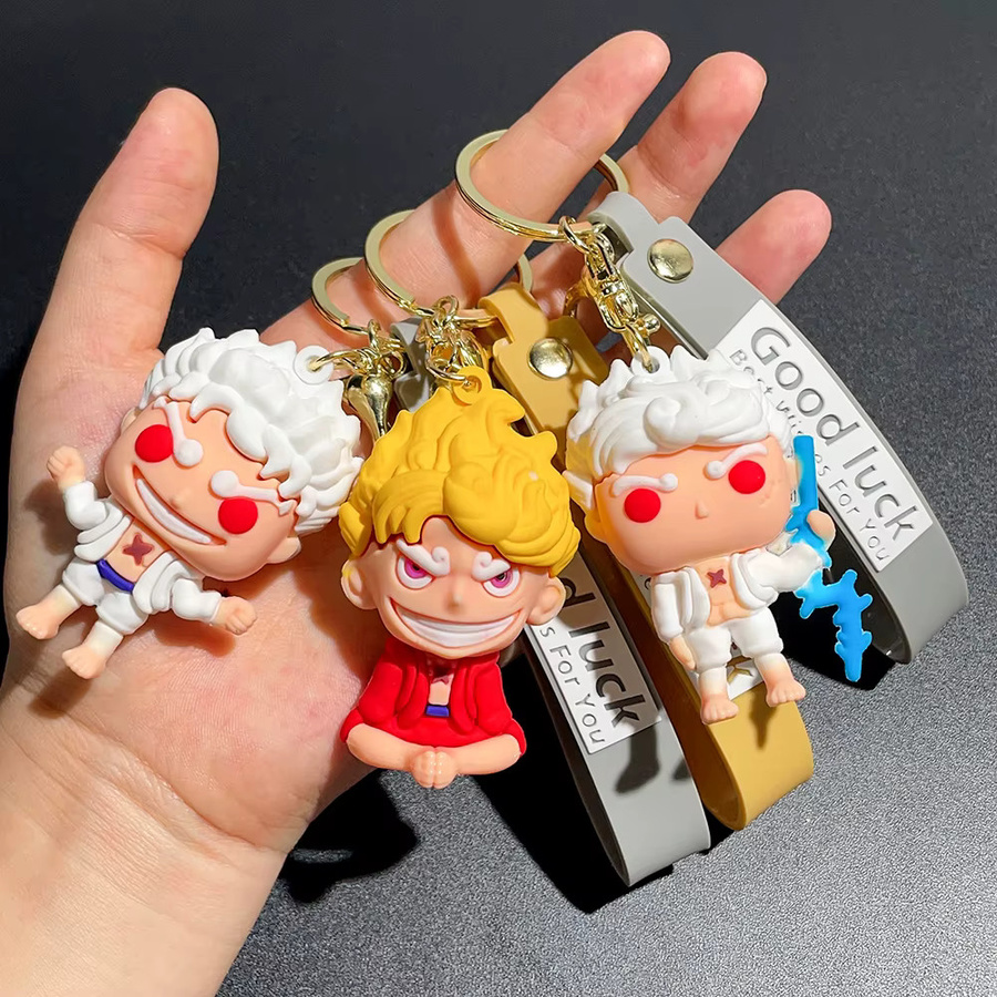 Bandai Schlüsselanhänger One Piece Nika Luffy 3D Silikon, Unisex - Bild 3