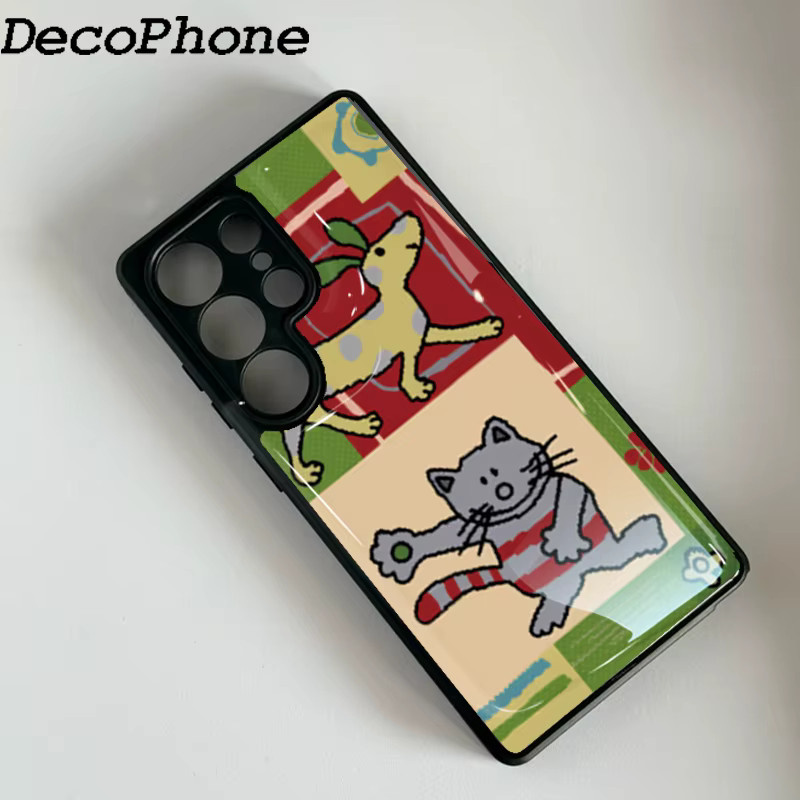 Sturzsichere Samsung Galaxy Handyhülle mit Hirsch- und Katzen-Epoxy-Design in Multicolour für Samsung Galaxy S23 S24 S25 S33 Plus FE Ultra Edge - Bild 2