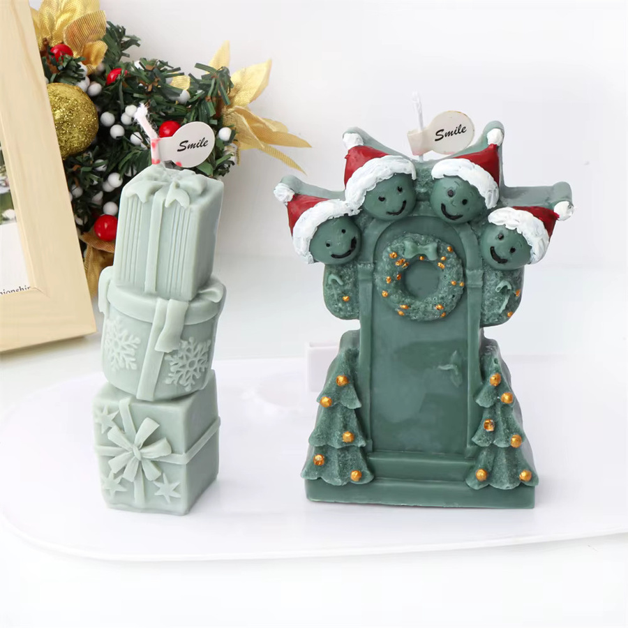 Silikon Kerzenform für Weihnachtsdekoration mit Motiven wie Baum, Schnee, Blume und Stern für DIY Gips- und Kerzenhandwerk - Bild 3