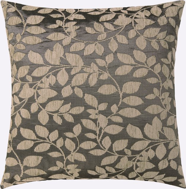 Kissenhülle Heine mit floralem Blätter-Design in Beige und Multicolour, rechteckig - Bild 1