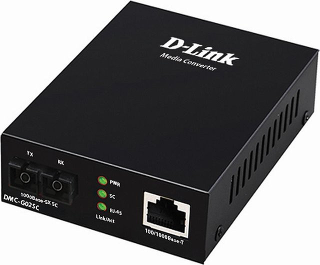 D-Link DMC-G02SC/E Gigabit Ethernet Medienkonverter Schwarz mit RJ-45 und SC Multi-Mode 850 nm - Bild 2