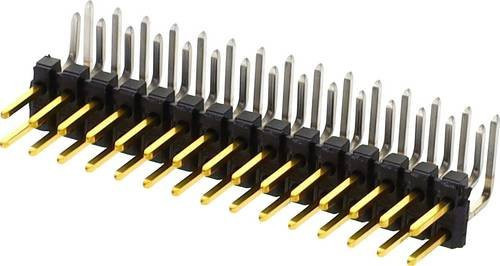 Molex Stiftleiste Standard 2 Reihen in Schwarz und Gold - Bild 1