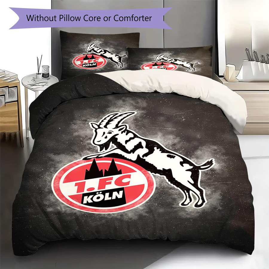 1. FC Köln Bettwäsche-Set in Weiß mit Bettbezug und 2 Kissenbezügen, B/H: 220 x 240 cm - Bild 3