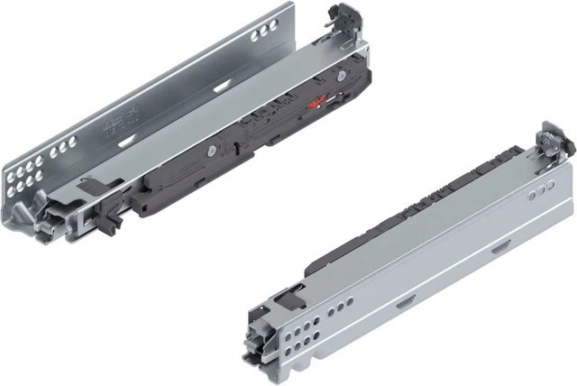 Blum Unterbodenführung Movento Blumotion S 760H3000s mit Soft-Close, Nennlänge: 300 mm, Tragkraft: 40 kg, Farbe: Silber - Bild 1