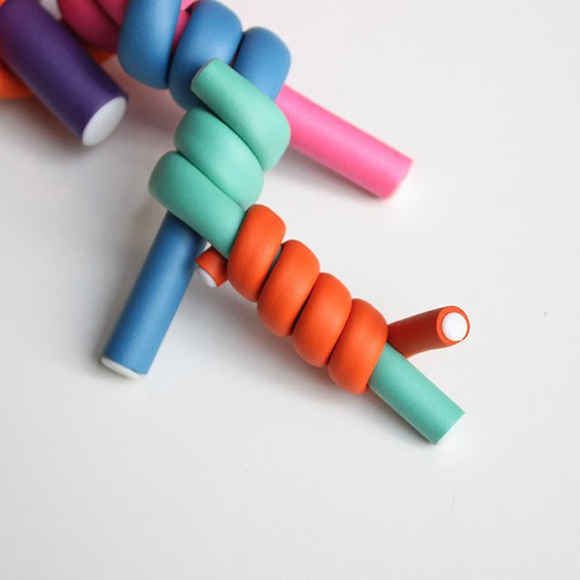 10 Stück Gummi-Lockenwickler für langes Haar, Unisex - Bild 1