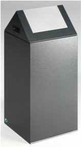 VAR Wertstoffsammelgerät WSG 55 S Korpus antik-silber mit silberner Einwurfklappe, 60 l - Bild 1